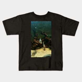 Green fish in the water Kids T-Shirt